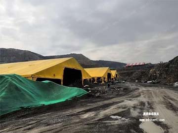 采礦企業打好攻堅戰，軌道篷房立大功